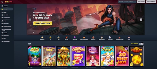 Allyspin Casino – Online Slots & Live Spiele erleben